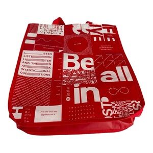 Lululemon Red Recycled Shopping Bag